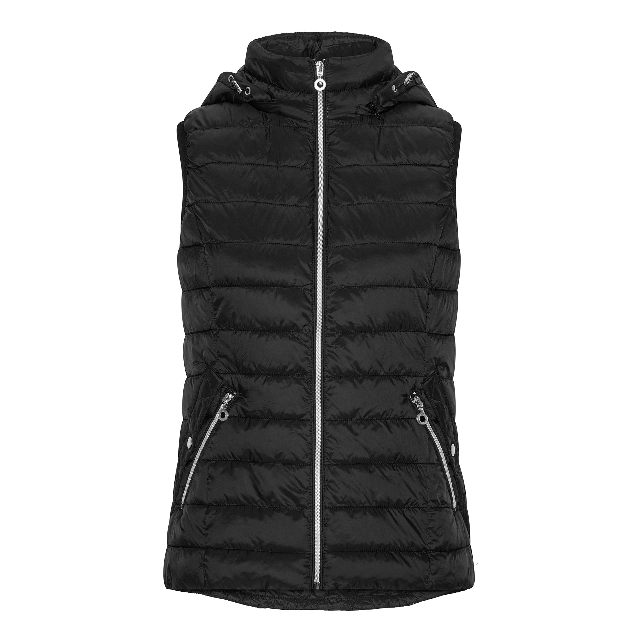 Vadderad väst med avtagbar huva från Saturne