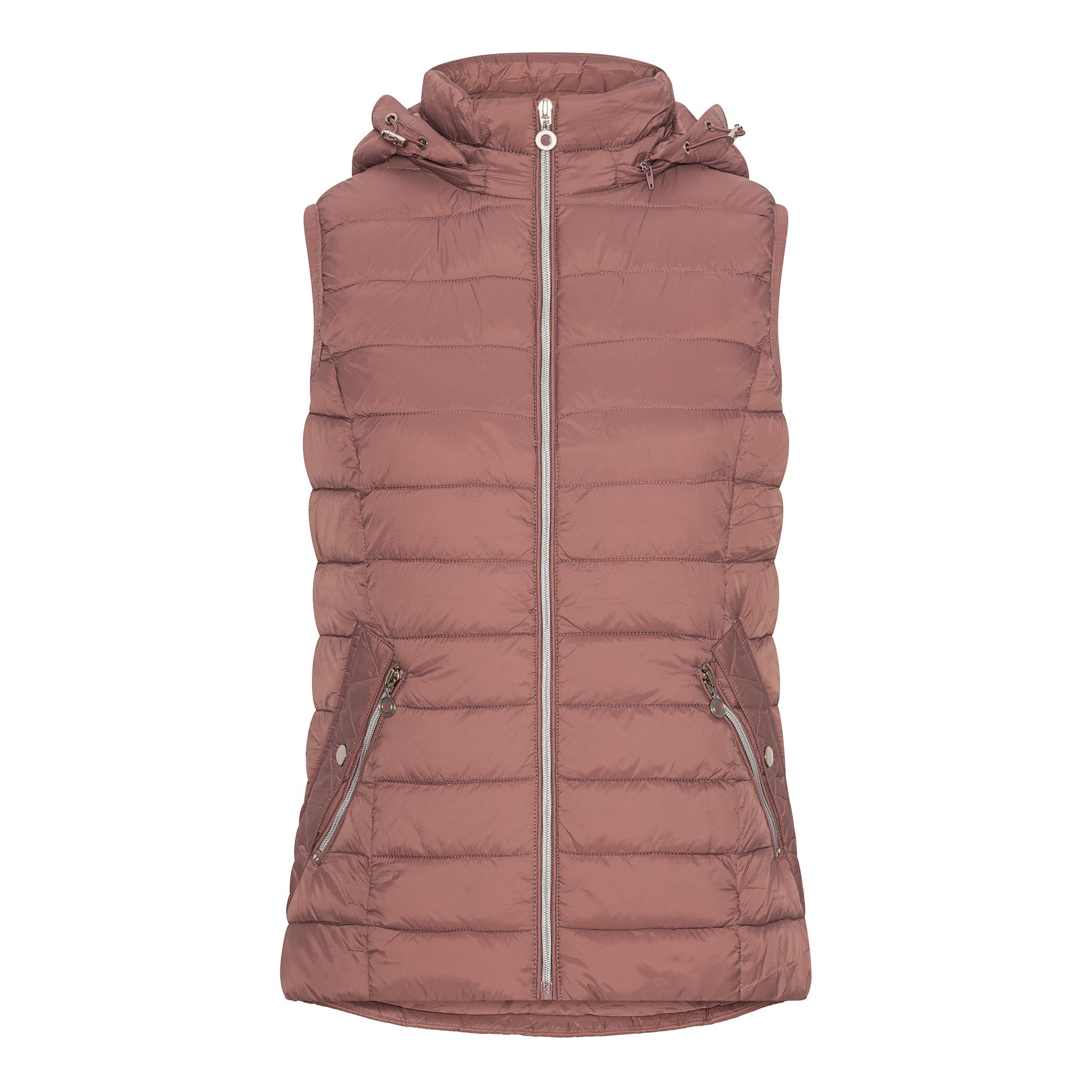 Vadderad väst med avtagbar huva från Saturne