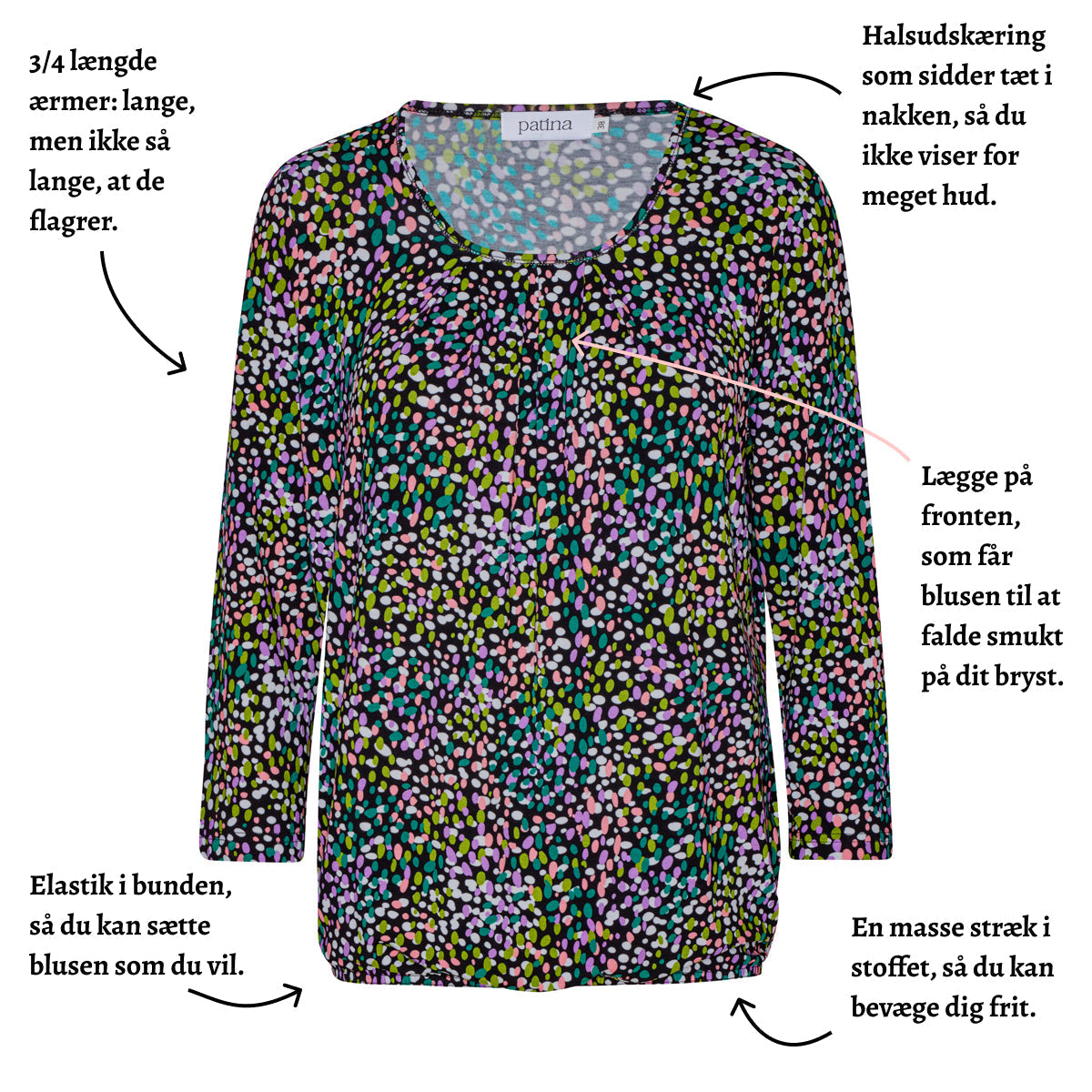 Tatina - modell Sara - 3/4 ärm - Viskos