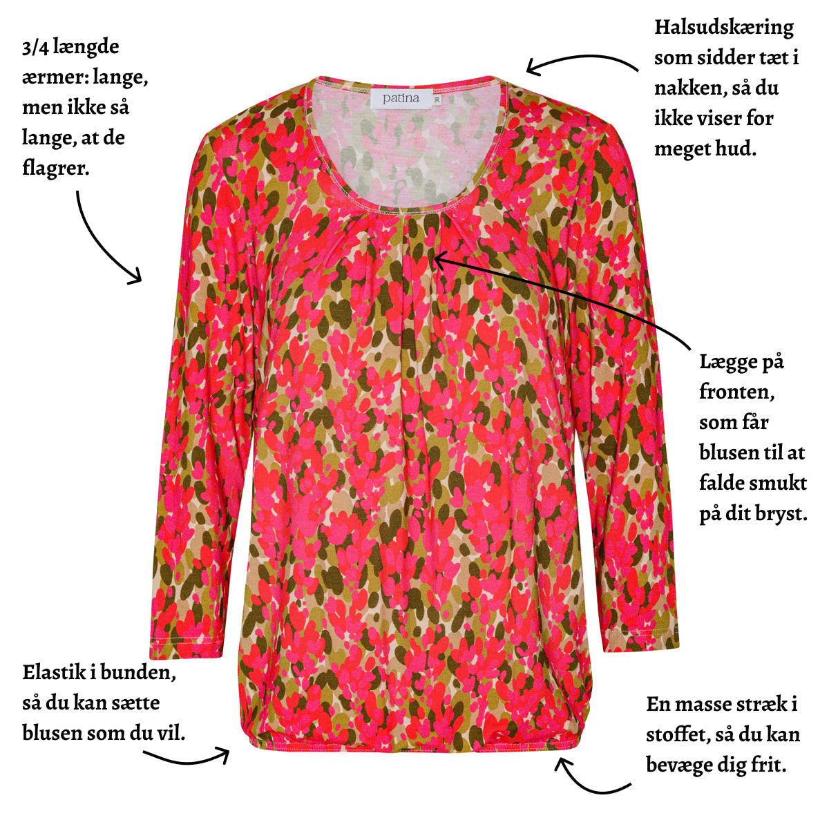 Tatina - modell Sara - 3/4 ärm - Viskos