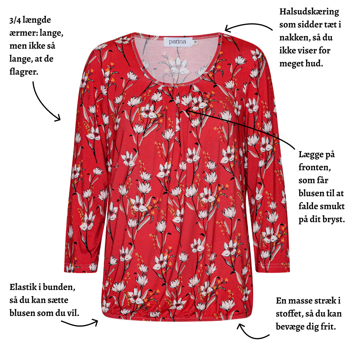 Tatina - modell Sara - 3/4 ärm - Viskos