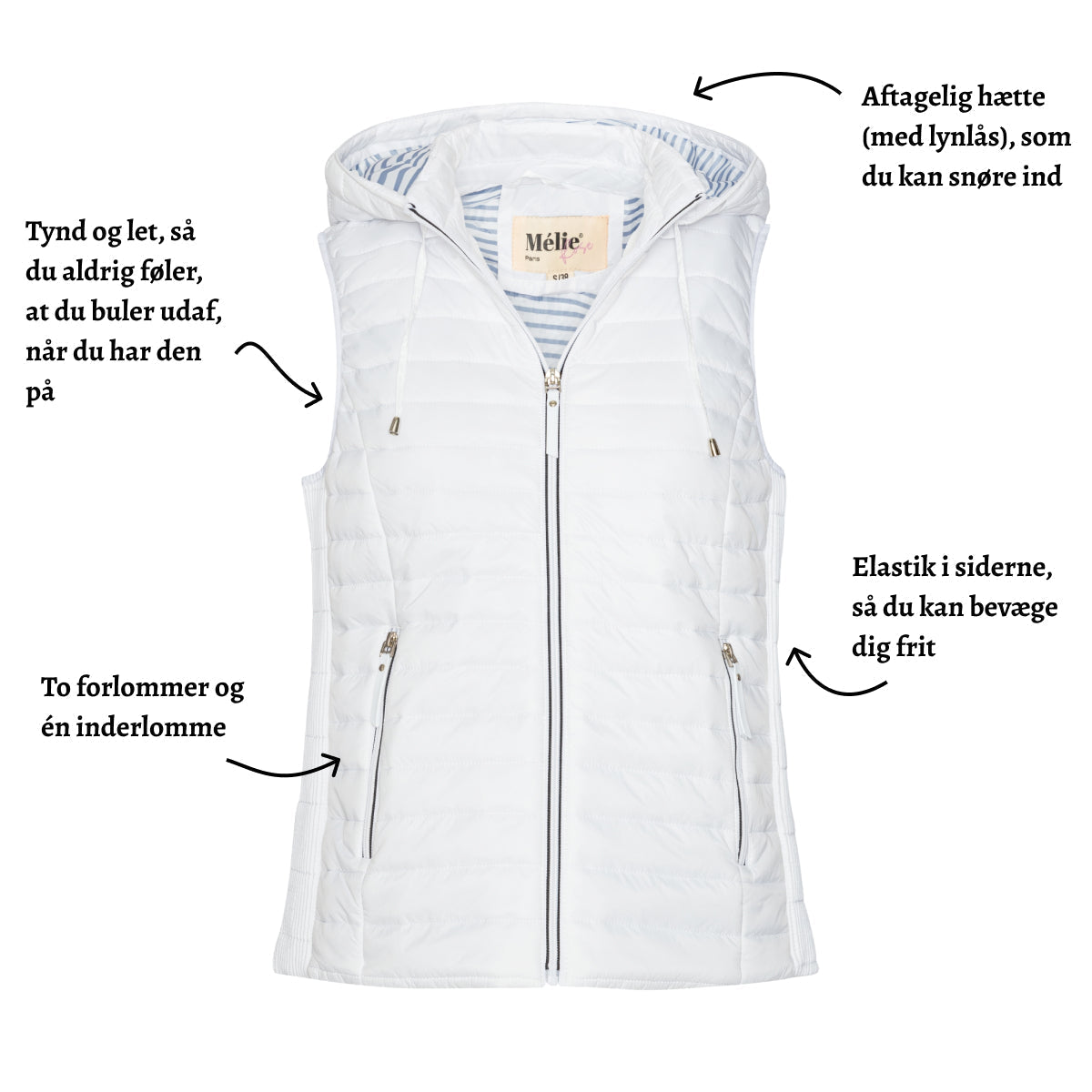 Quiltad vårväst från Melié