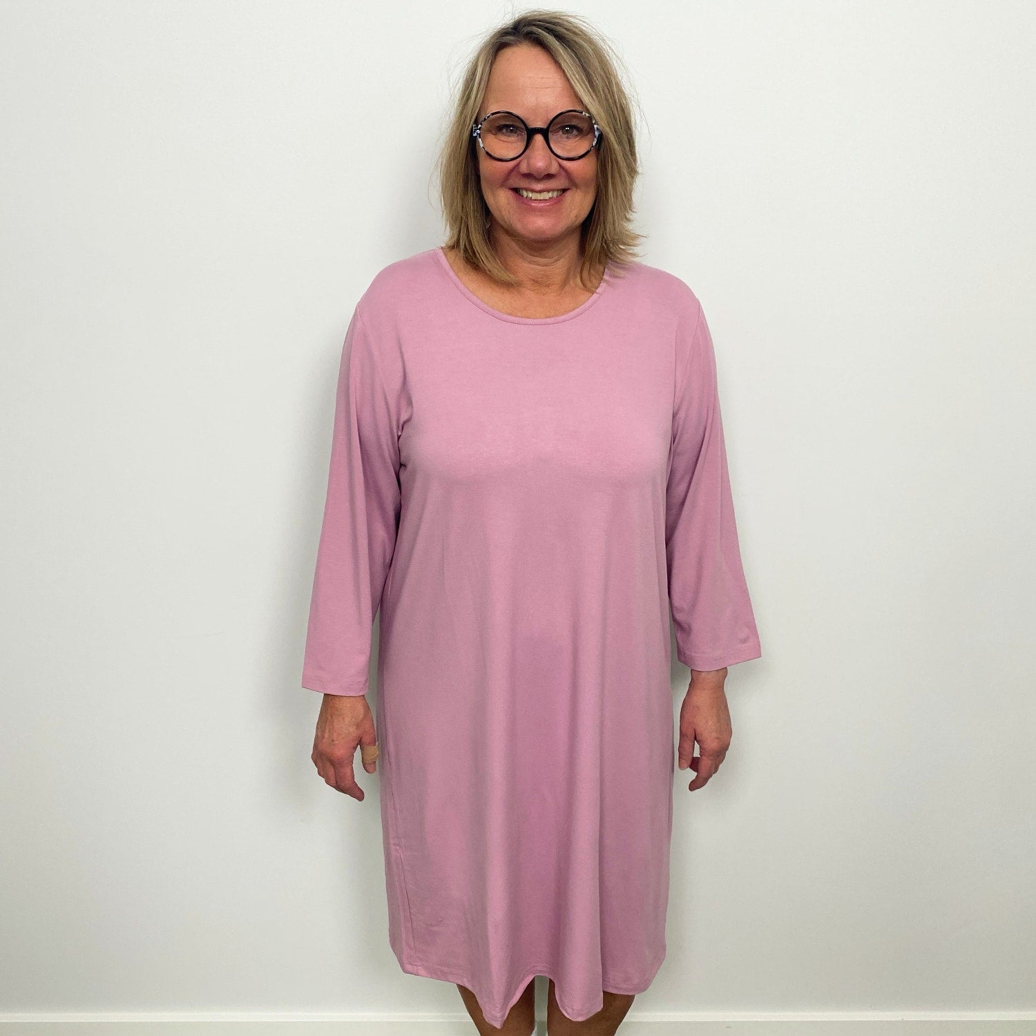 Tatina modell Luna nattlinne - Kort eller trekvarts ärm - Ekologisk bambu