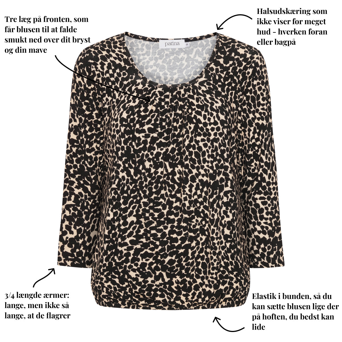 Tatina modell Sara - 3/4 ärm - Viskos