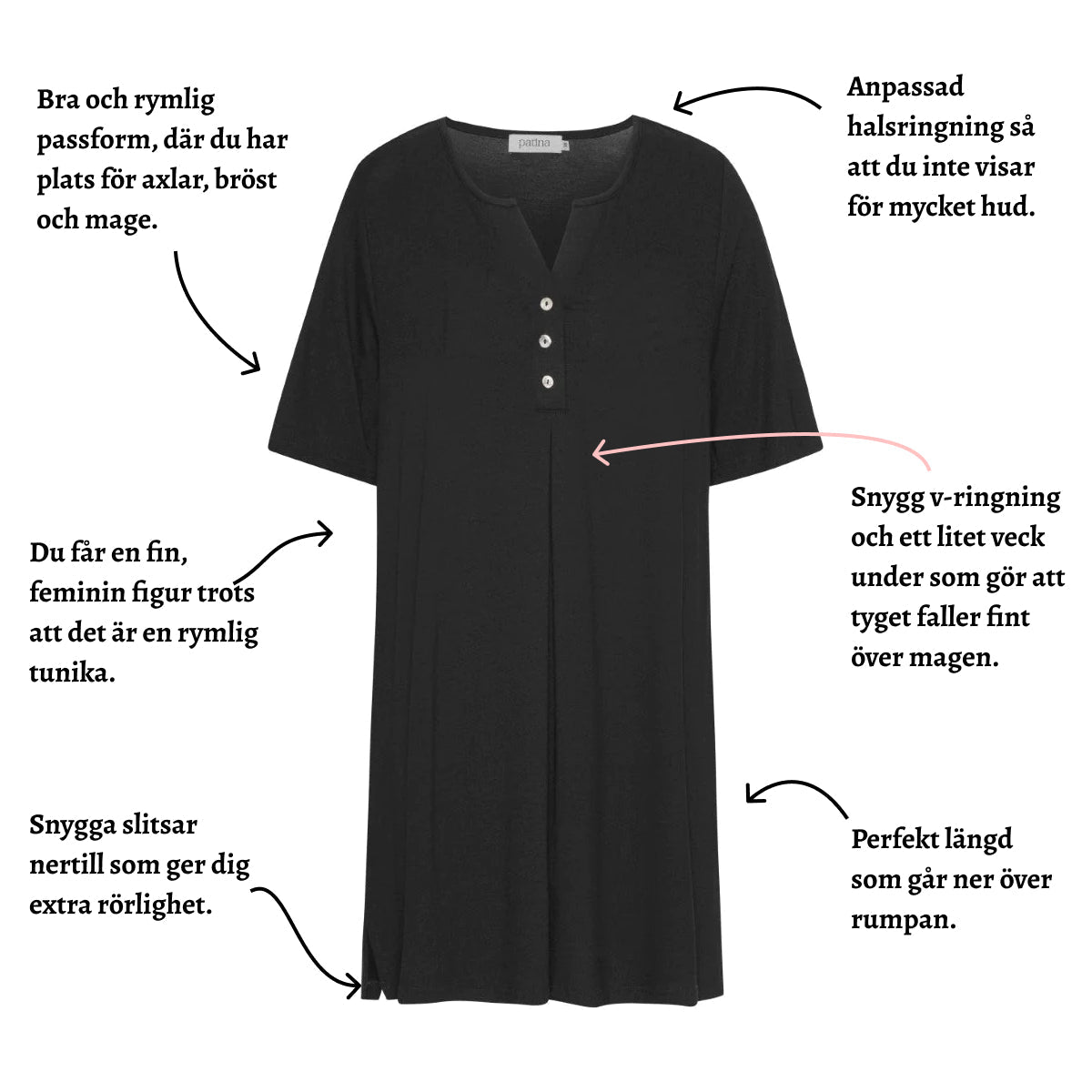 Tatina modell Ella tunika - Viskos