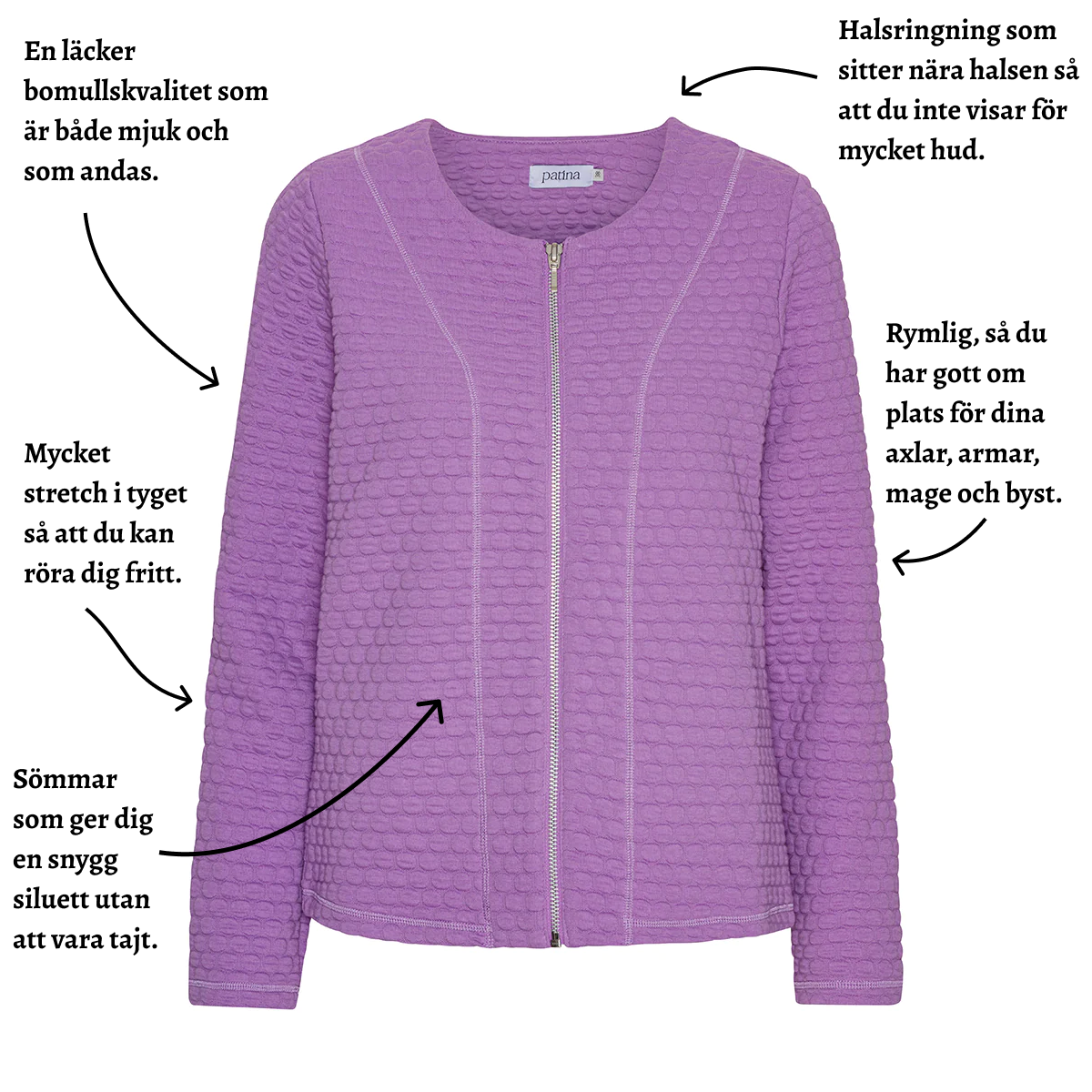 Tatina innejacka - Modell Mia i jacquard