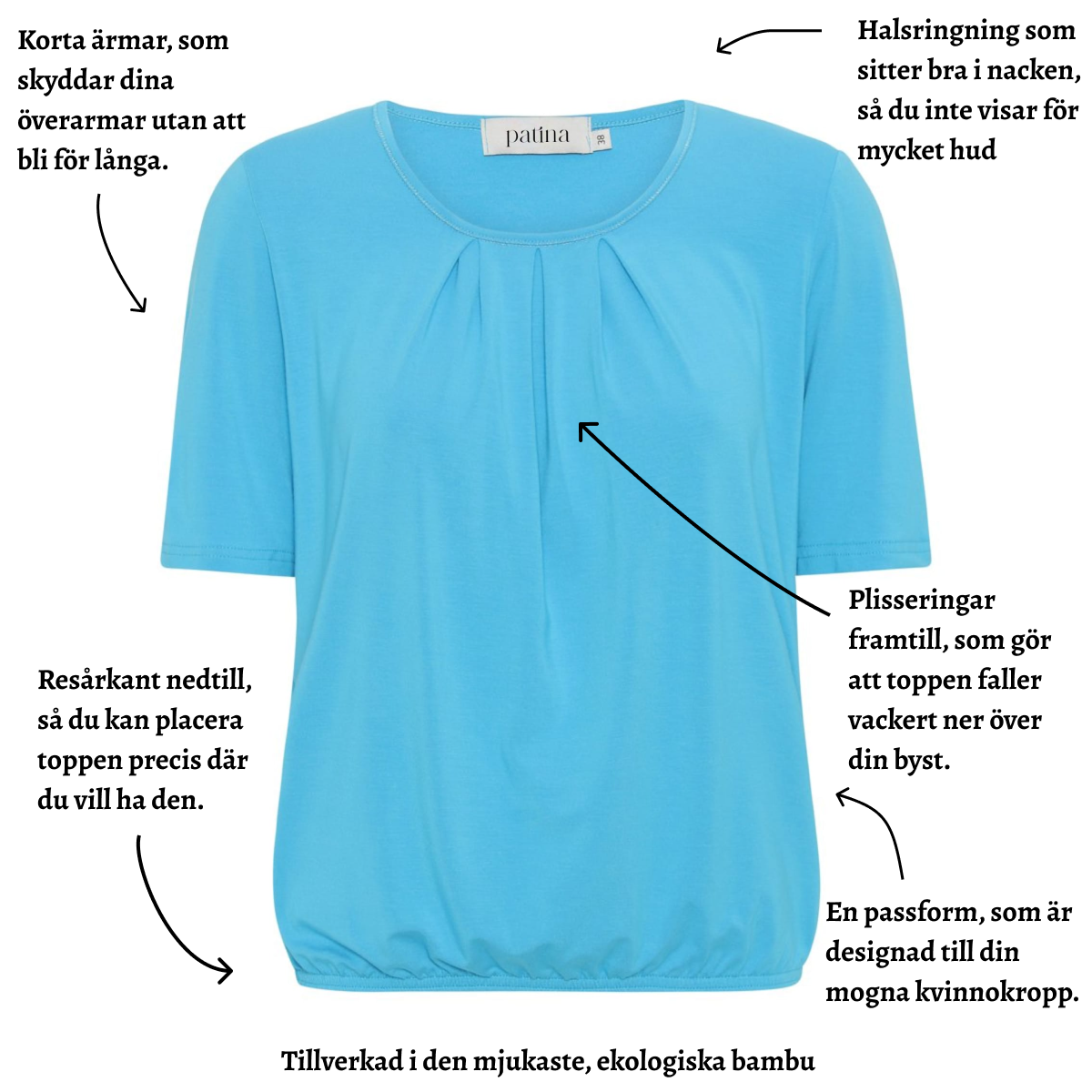 Tatina - modell Sara - kort ärm - ekologisk bambu