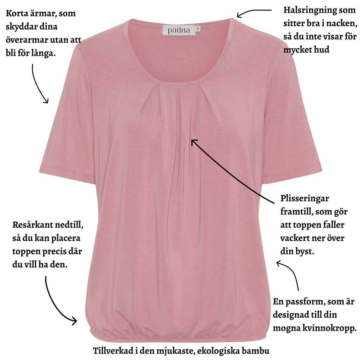 Tatina - modell Sara - kort ärm - ekologisk bambu