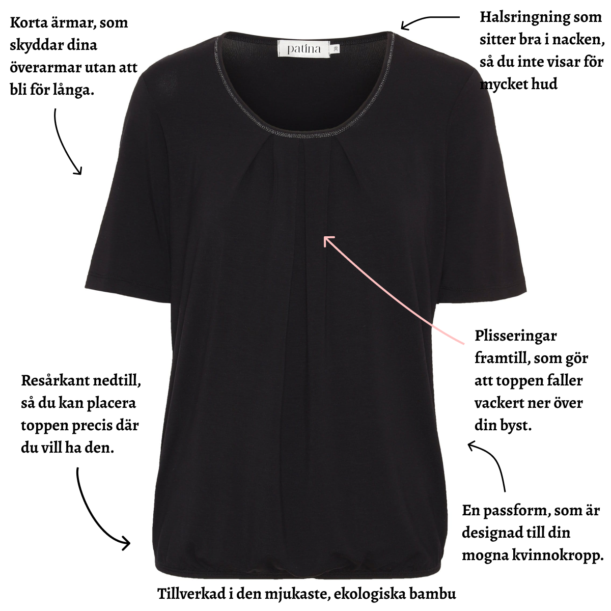 Tatina - modell Sara - kort ärm - ekologisk bambu