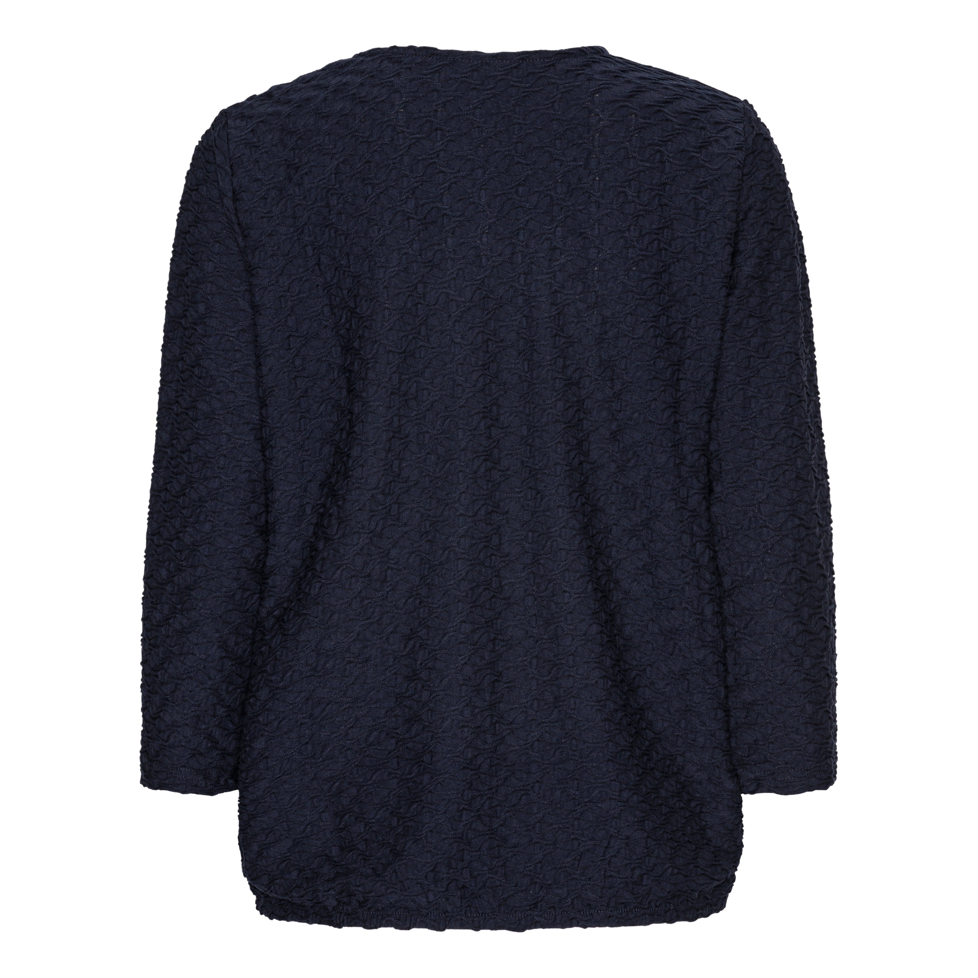 Mjuk blus med struktur och resårkant från Brandtex