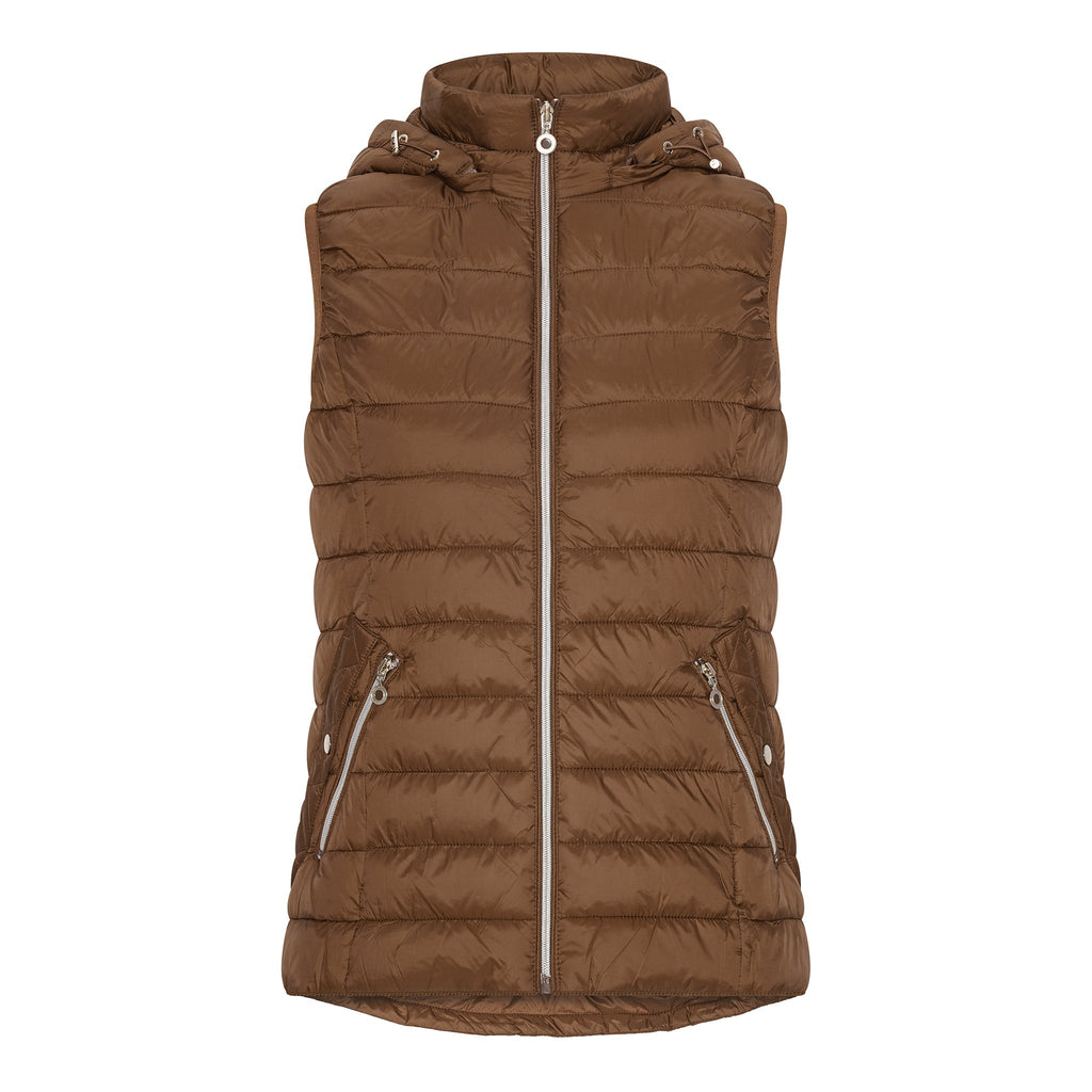 Vadderad väst med avtagbar huva från Saturne