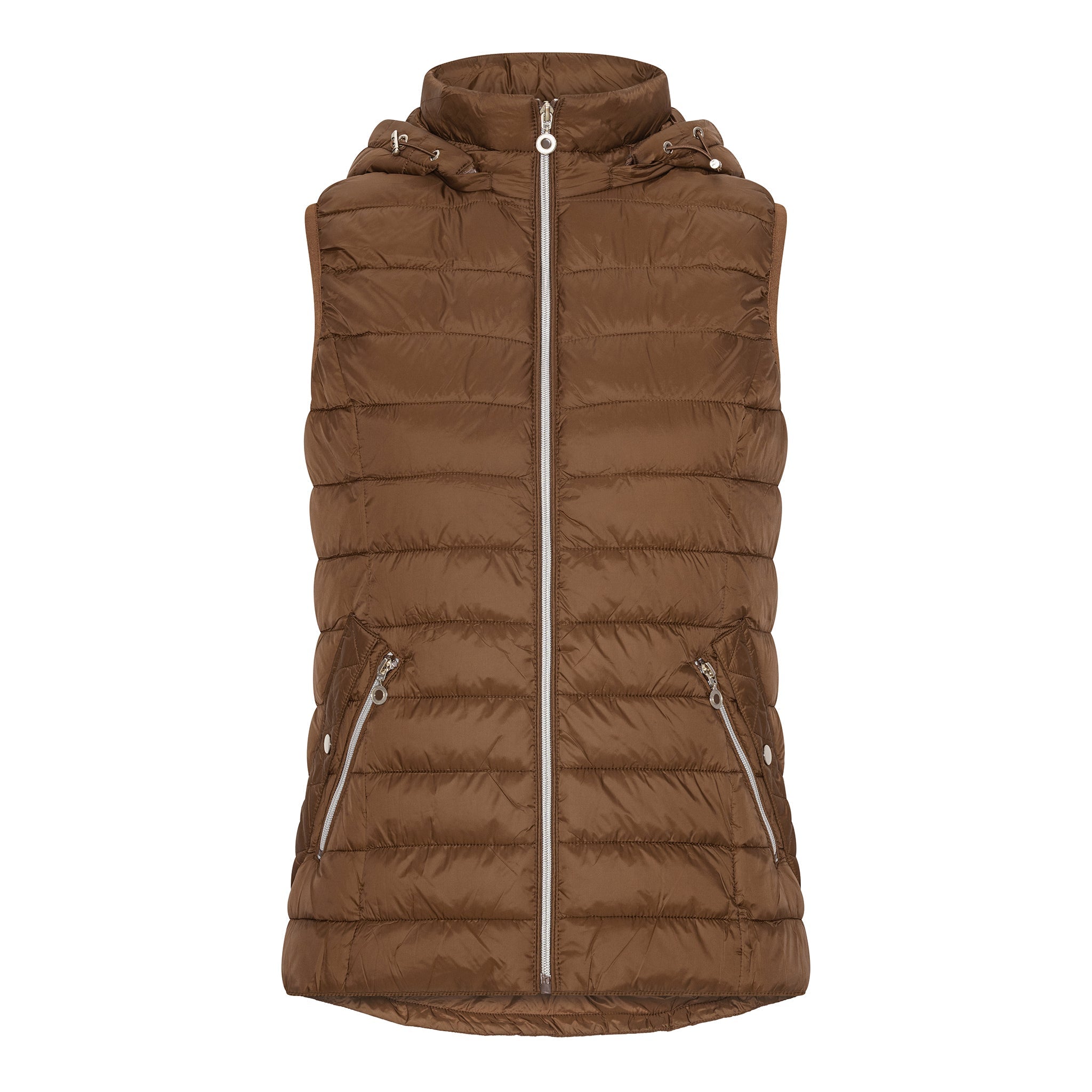 Vadderad väst med avtagbar huva från Saturne