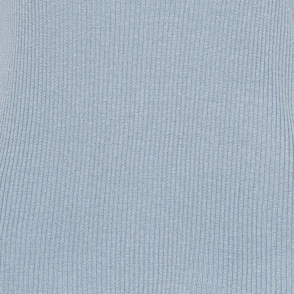 Ribbstickad tröja med hög hals och korta ärmar från Signature