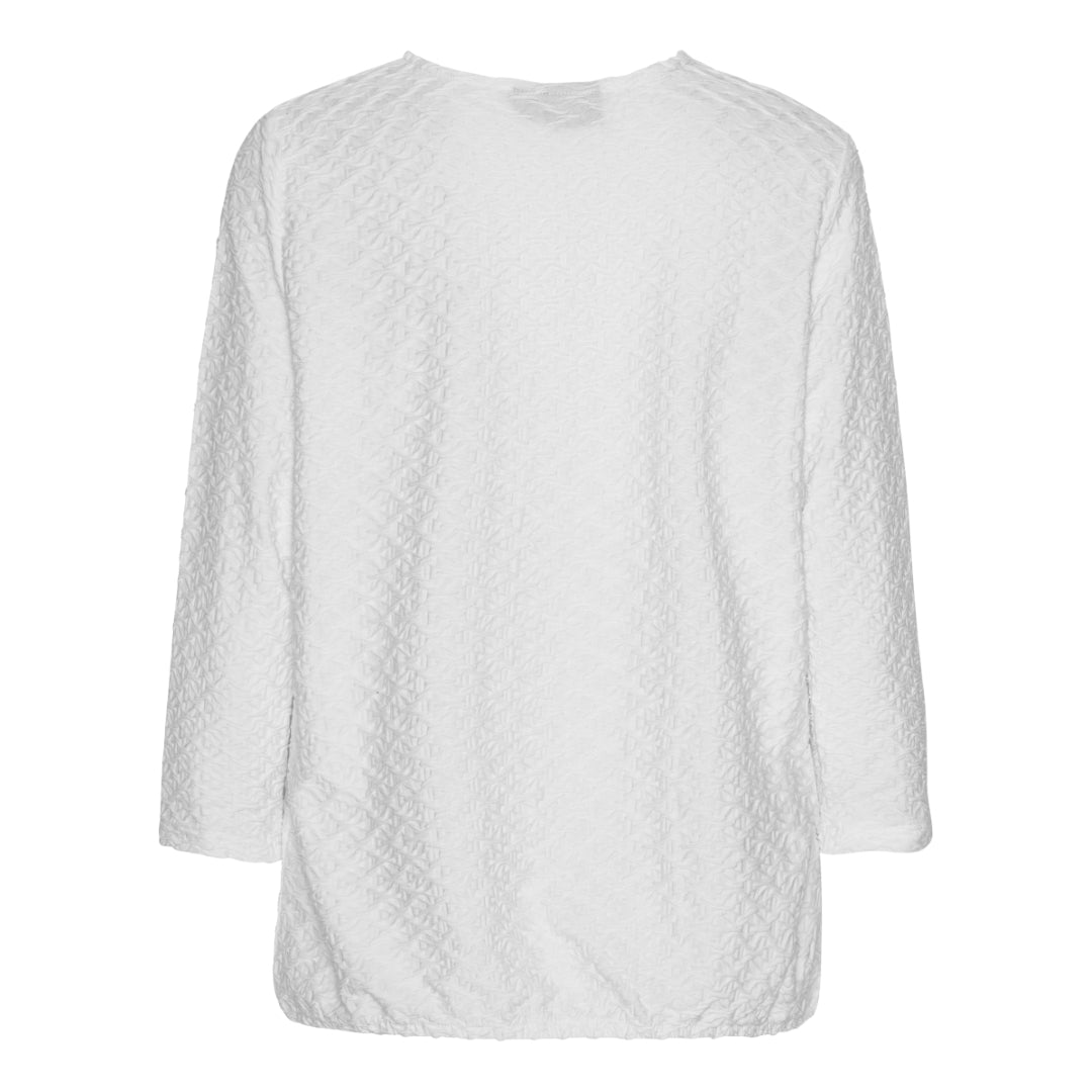 Mjuk blus med struktur och resårkant från Brandtex