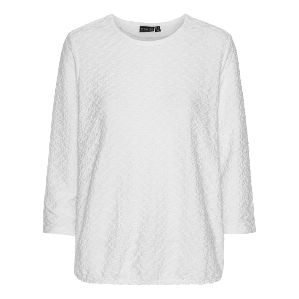 Mjuk blus med struktur och resårkant från Brandtex
