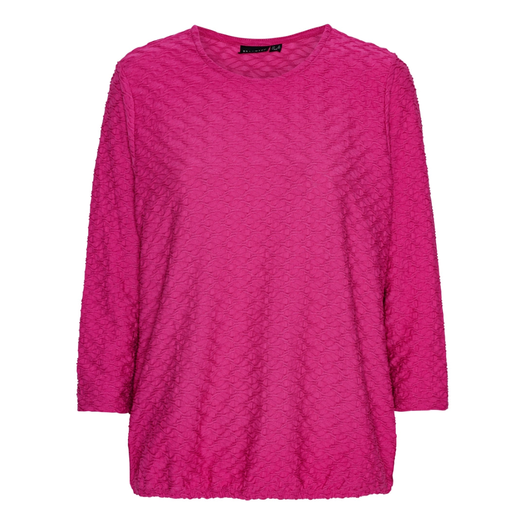 Mjuk blus med struktur och resårkant från Brandtex