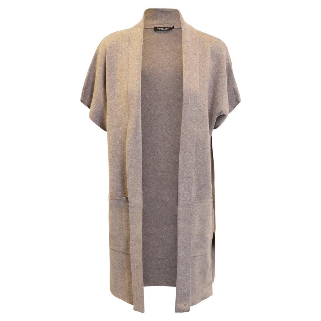 Lång stickad kofta från Signature