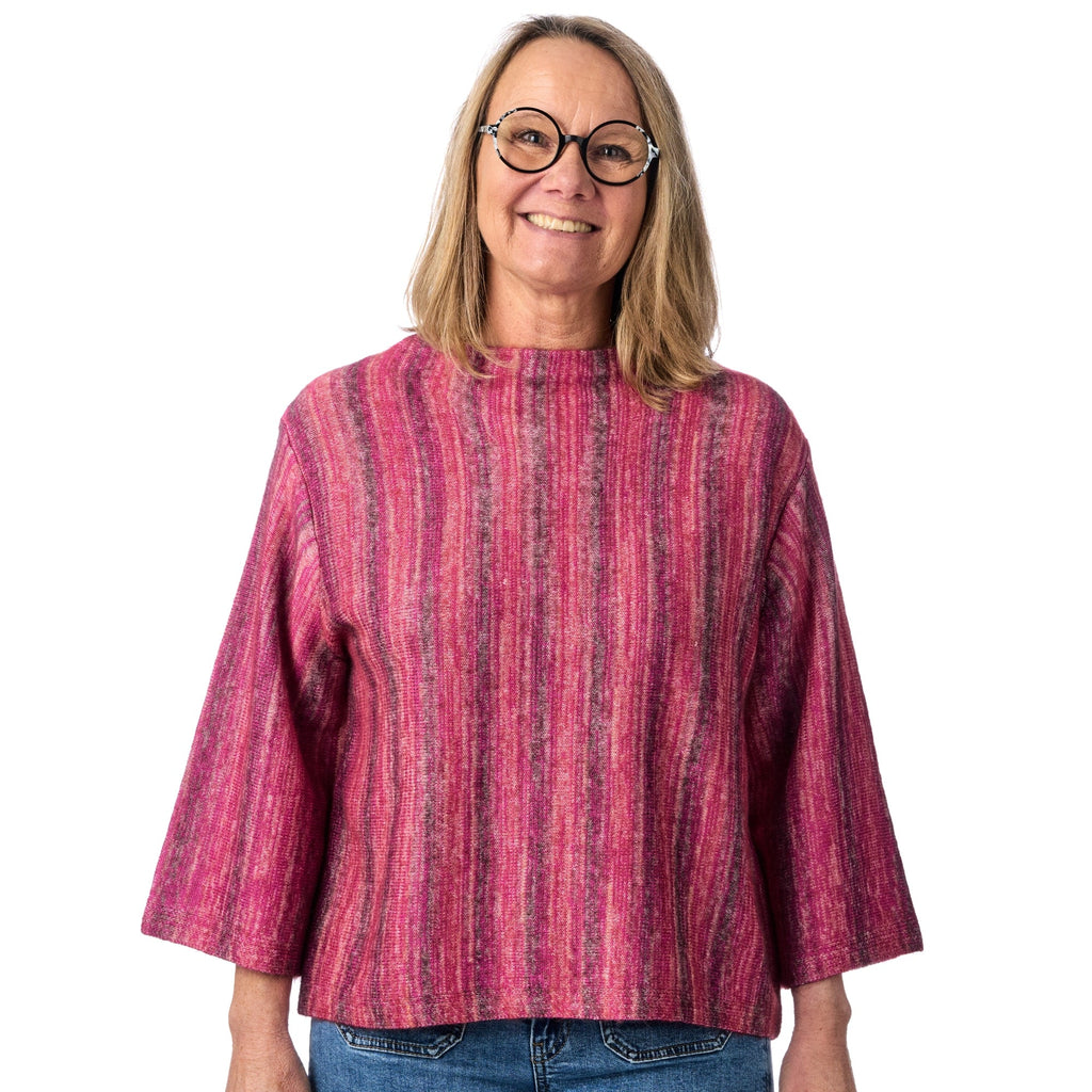 Mjuk stickad tröja i akvarellfärger från Signature