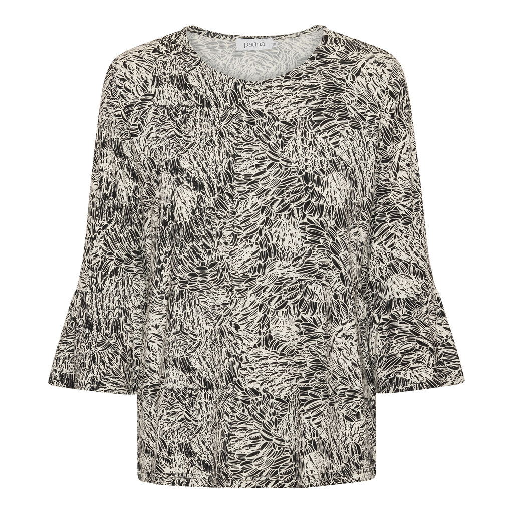 Tatina modell Clara – 3/4-ärmar med volangärmar – Viskos