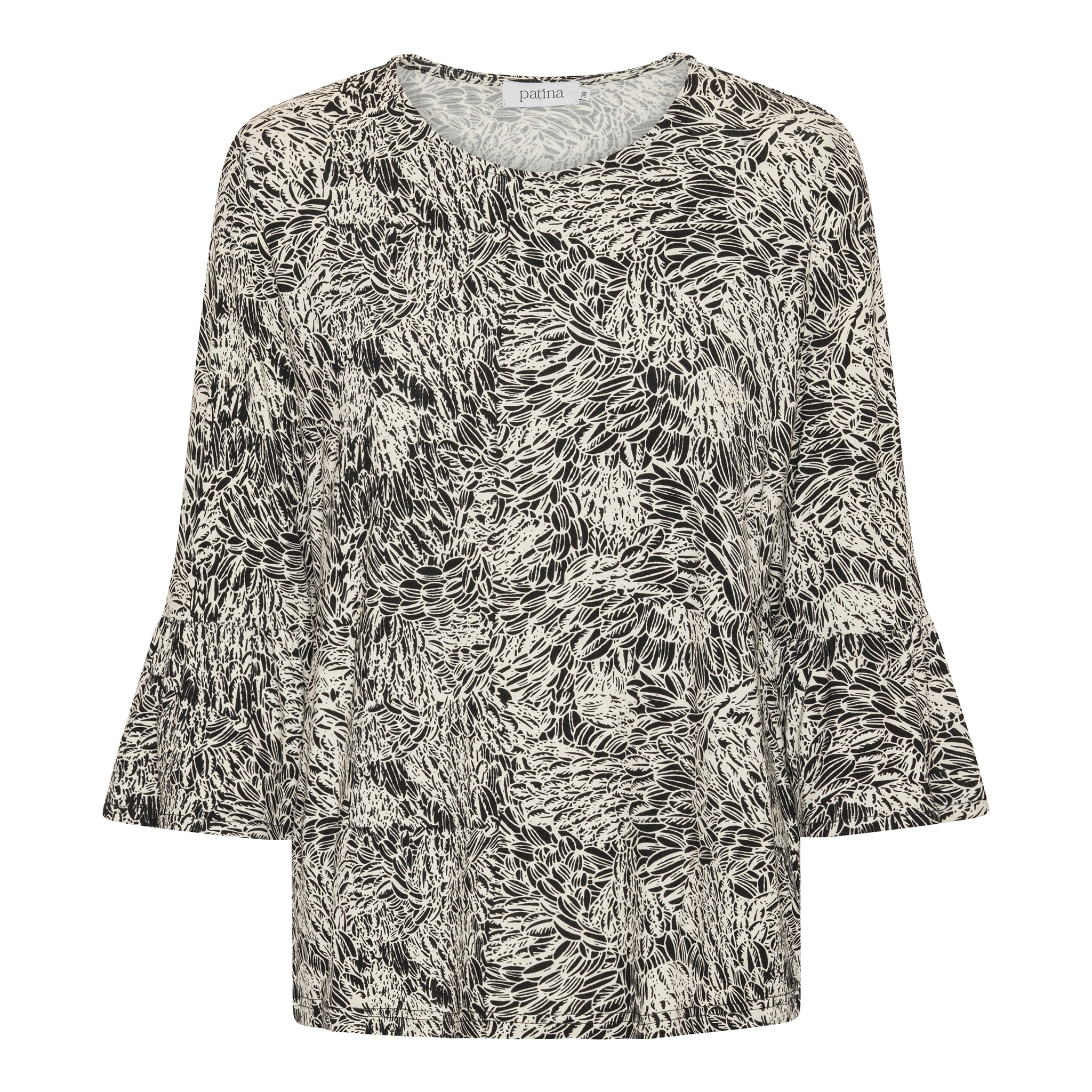 Tatina modell Clara – 3/4-ärmar med volangärmar – Viskos