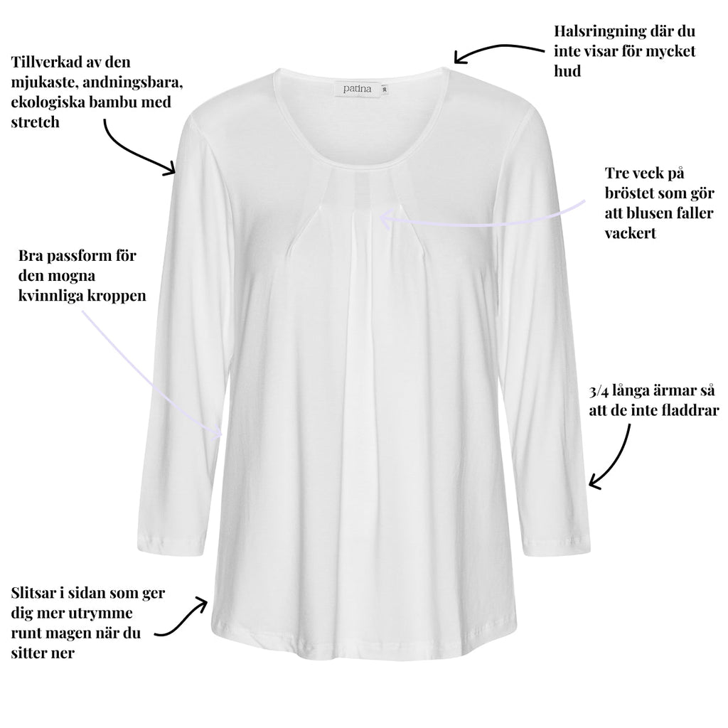 Tatina modell Emma - 3/4 ärmar - Ekologisk bambu