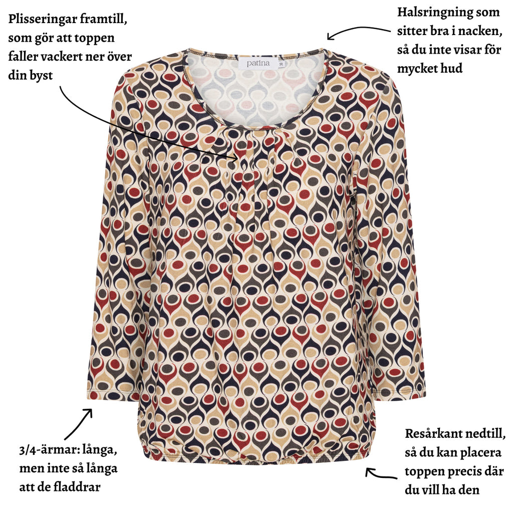 Tatina modell Sara - 3/4 ärm - Viskos