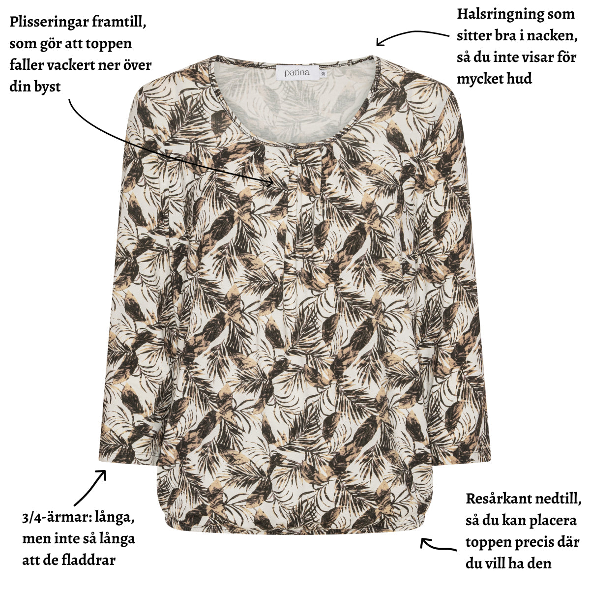 Tatina modell Sara - 3/4 ärm - Viskos