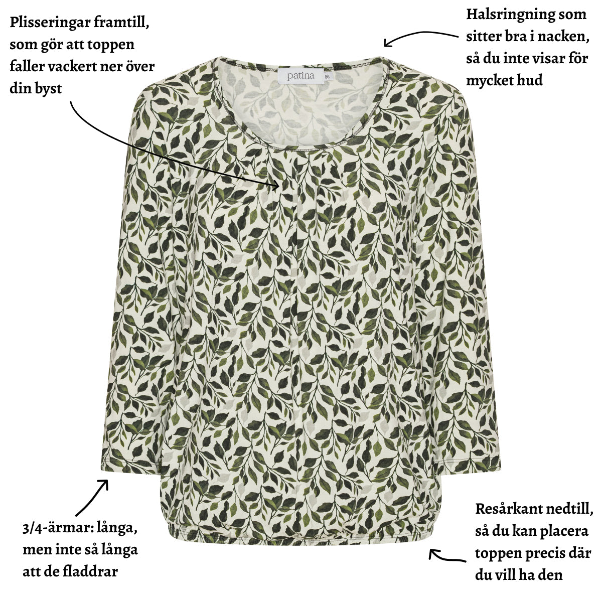 Tatina modell Sara - 3/4 ärm - Viskos