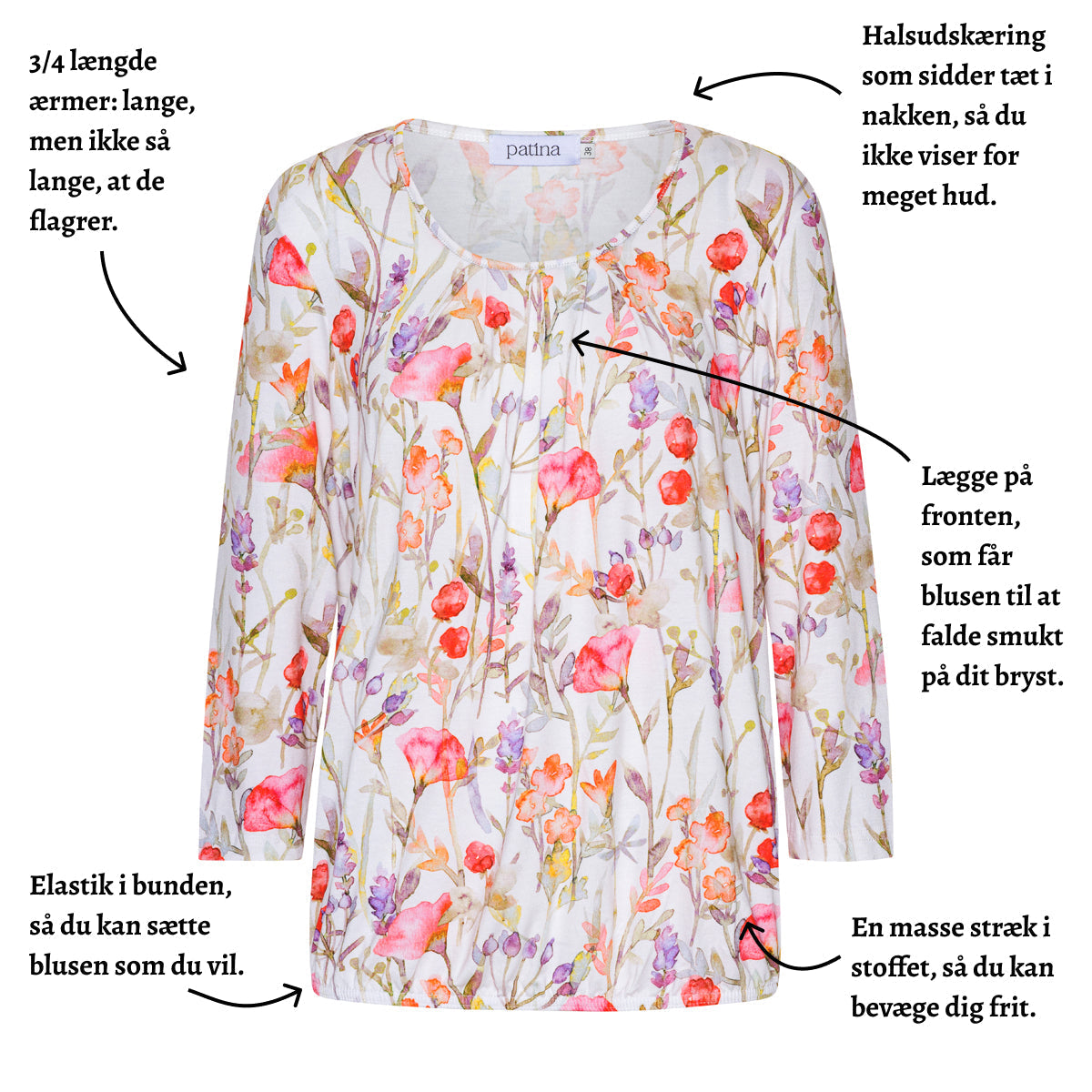 Tatina - modell Sara - 3/4 ärm - Viskos