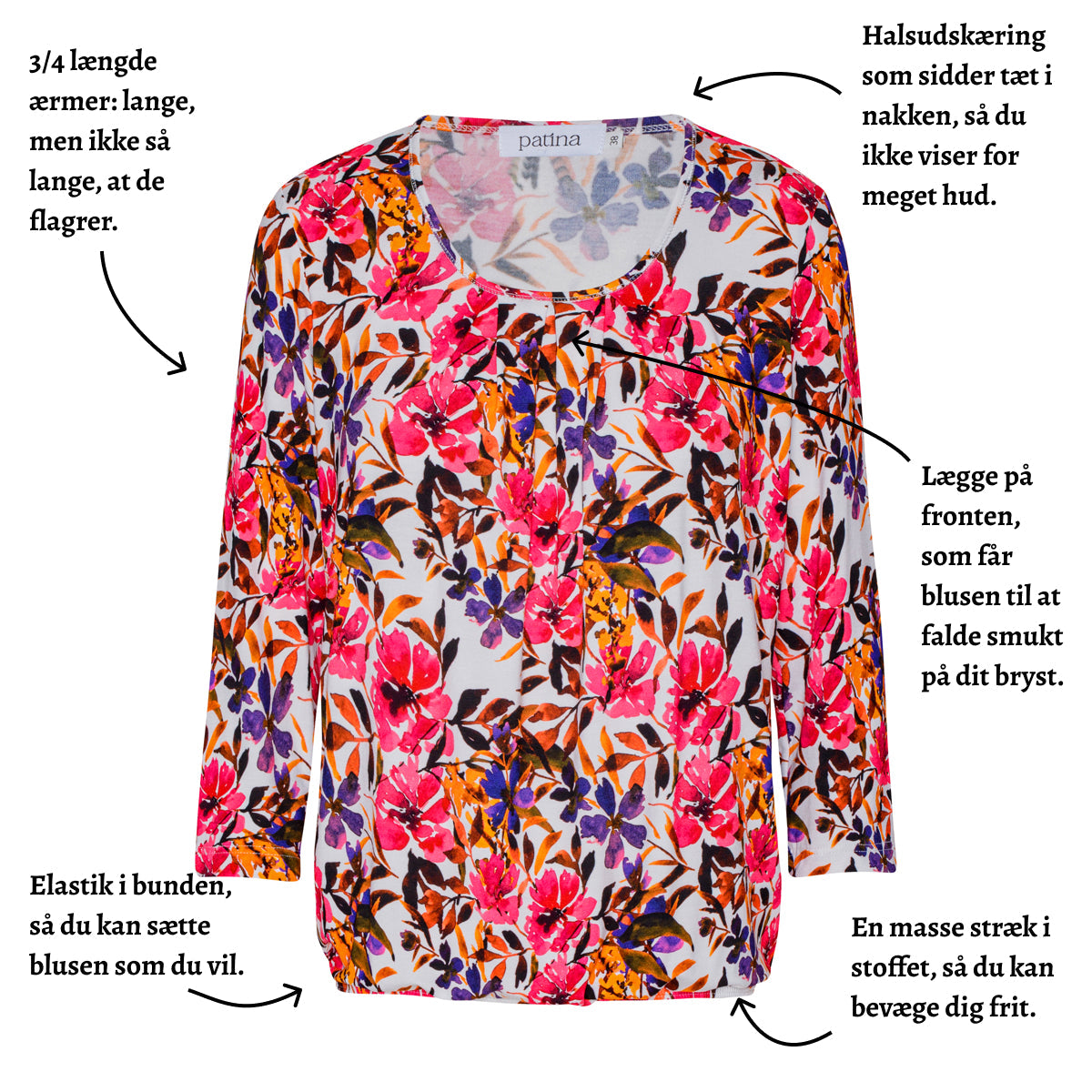 Tatina - modell Sara - 3/4 ärm - Viskos