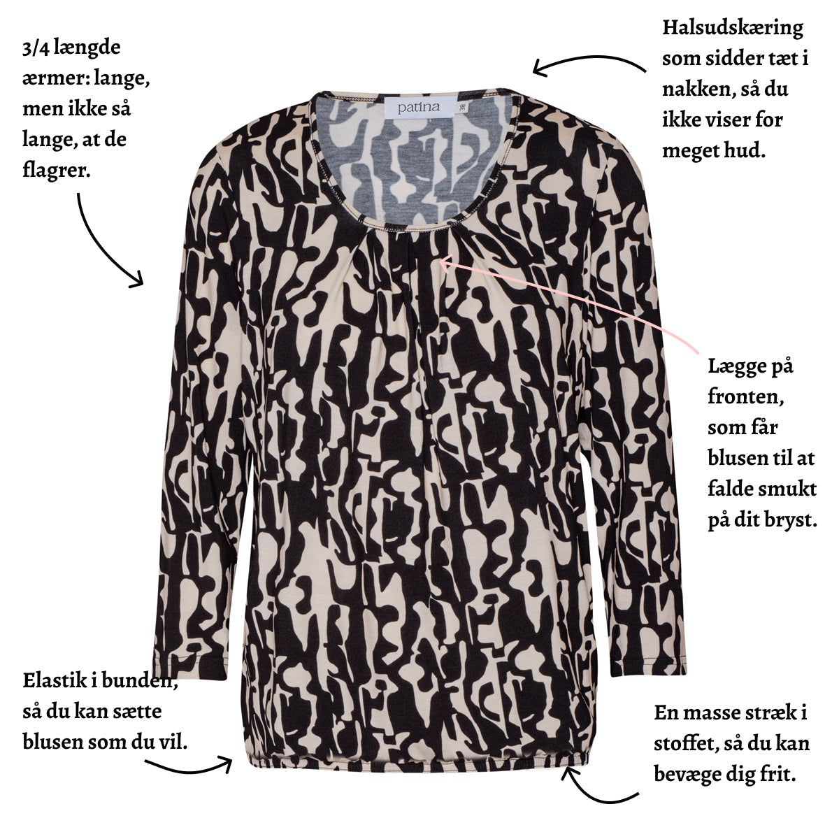 Tatina - modell Sara - 3/4 ärm - Viskos