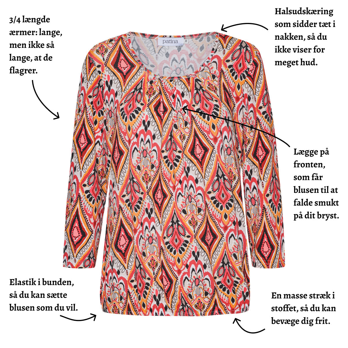 Tatina - modell Sara - 3/4 ärm - Viskos