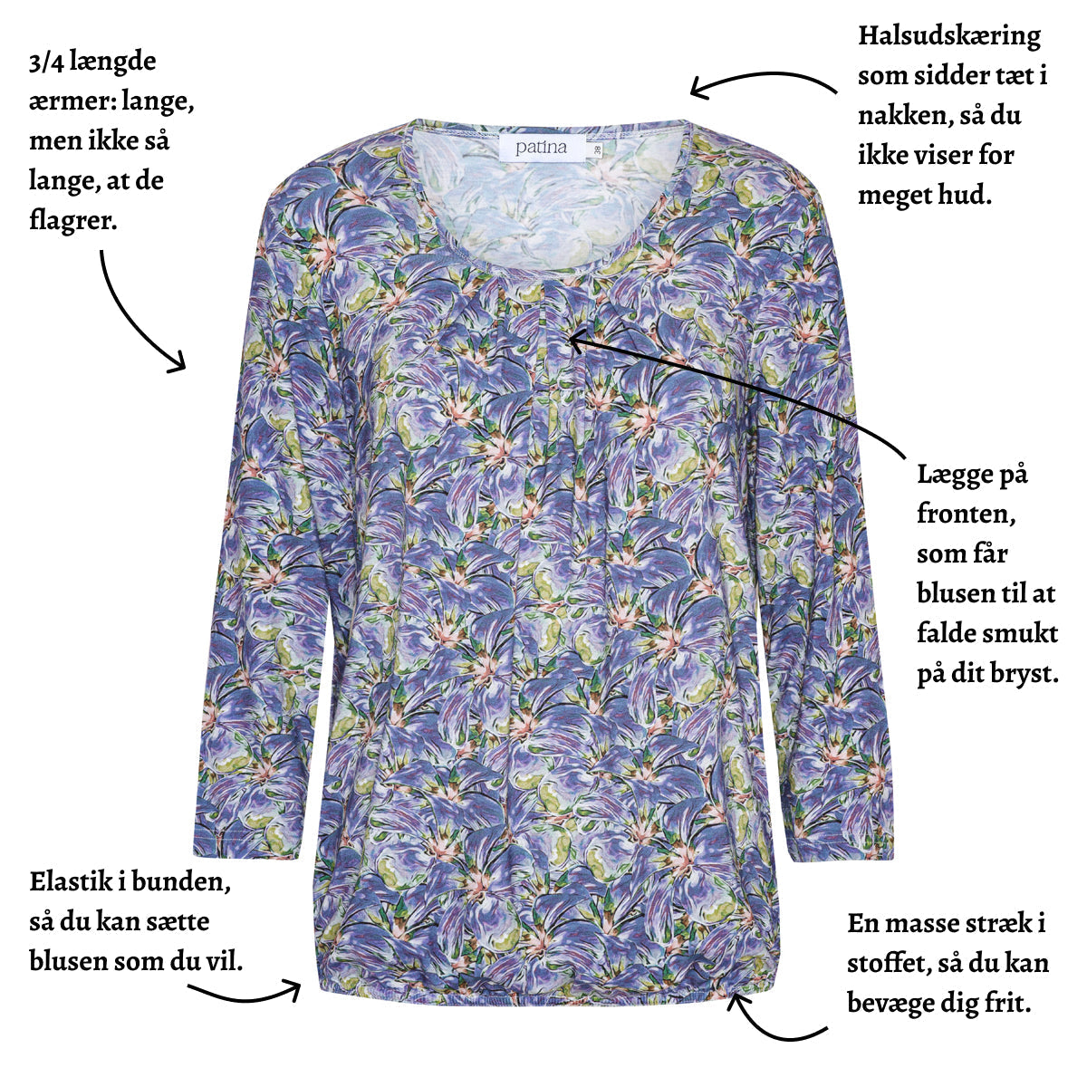 Tatina - modell Sara - 3/4 ärm - Viskos