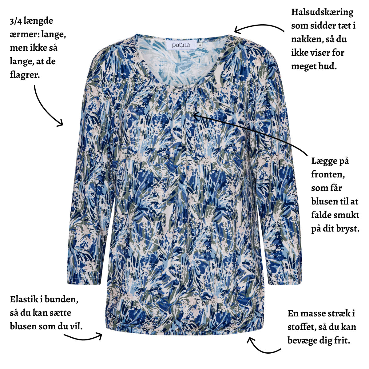 Tatina - modell Sara - 3/4 ärm - Viskos