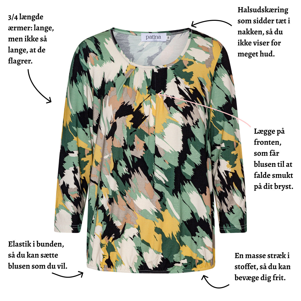 Tatina - modell Sara - 3/4 ärm - Viskos