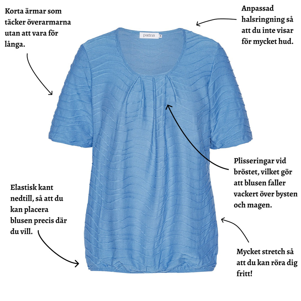 Tatina - model Sara - kort ärm - mjuk jacquardviskos