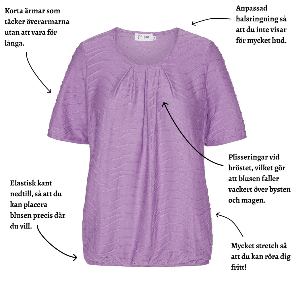 Tatina - model Sara - kort ärm - mjuk jacquardviskos