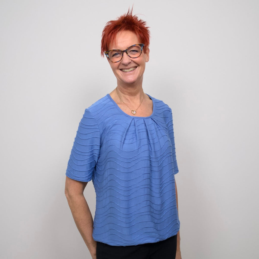 Tatina - model Sara - kort ärm - mjuk jacquardviskos