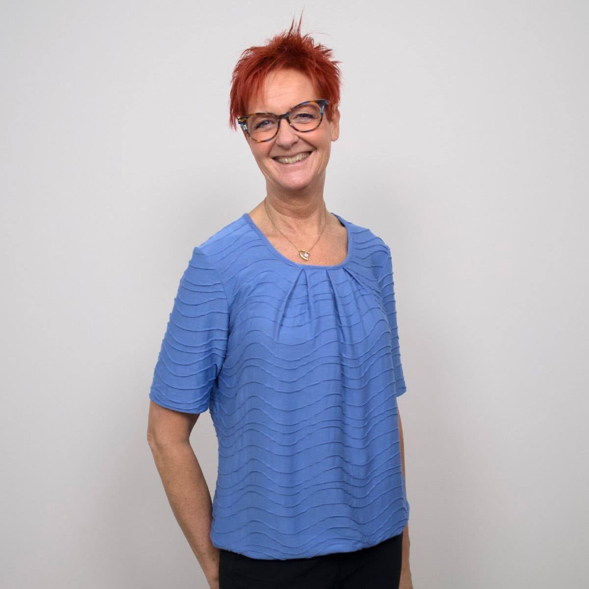 Tatina - model Sara - kort ärm - mjuk jacquardviskos