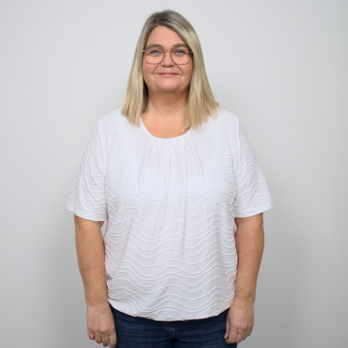 Tatina - model Sara - kort ärm - mjuk jacquardviskos