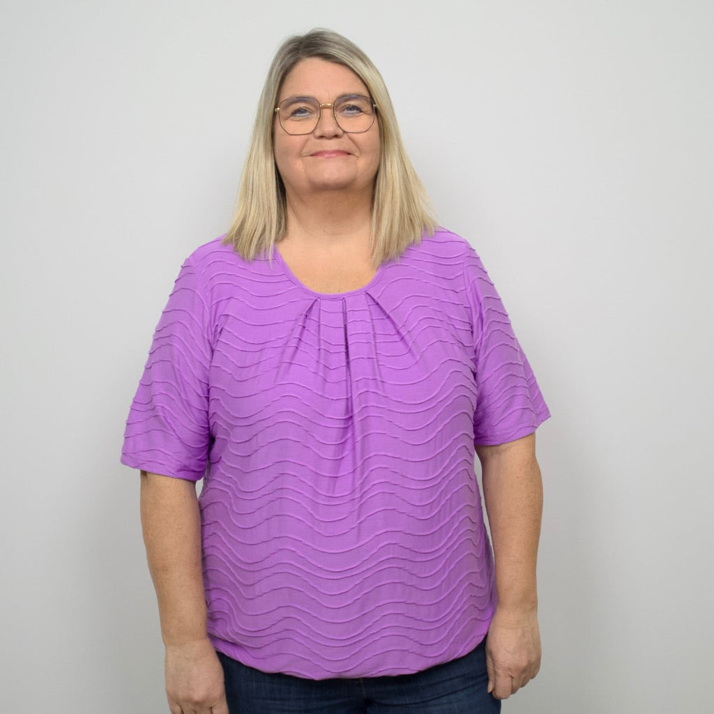 Tatina - model Sara - kort ärm - mjuk jacquardviskos