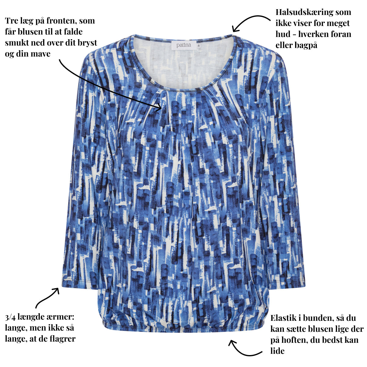 Tatina modell Sara - 3/4 ärm - Viskos