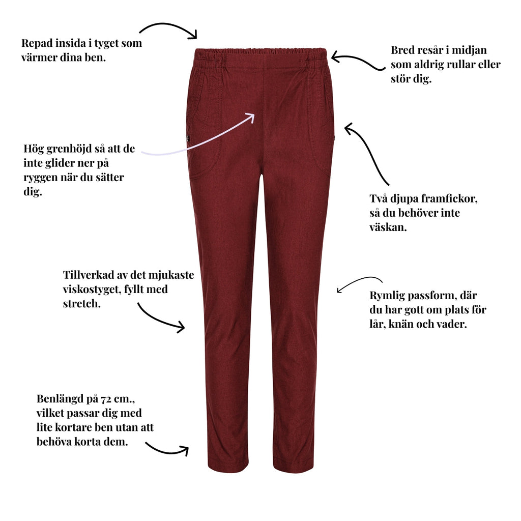 Varm vinterbyxa med fickor från Tatina – 70-72 cm.