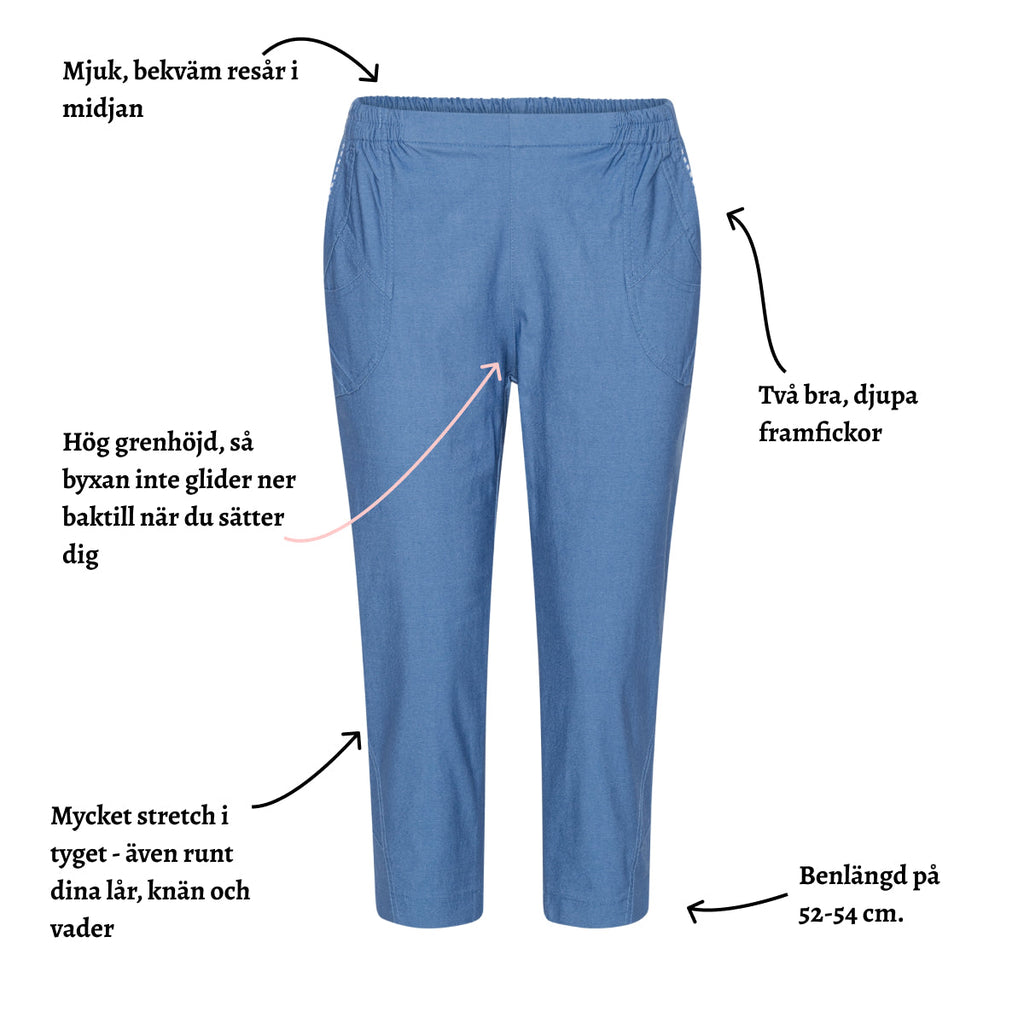 Tatina capribyxa i snygga färger - 52-54 cm.