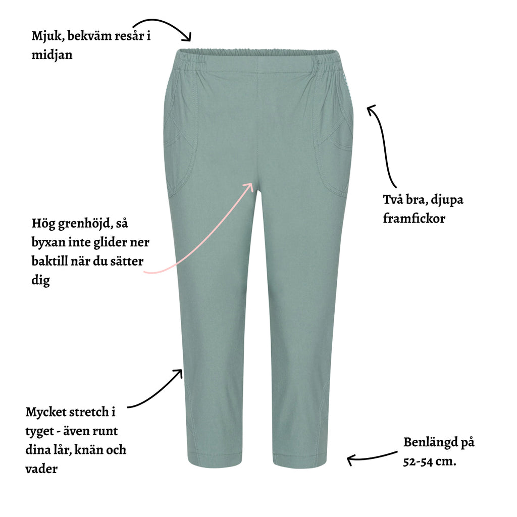 Tatina capribyxa i snygga färger - 52-54 cm.