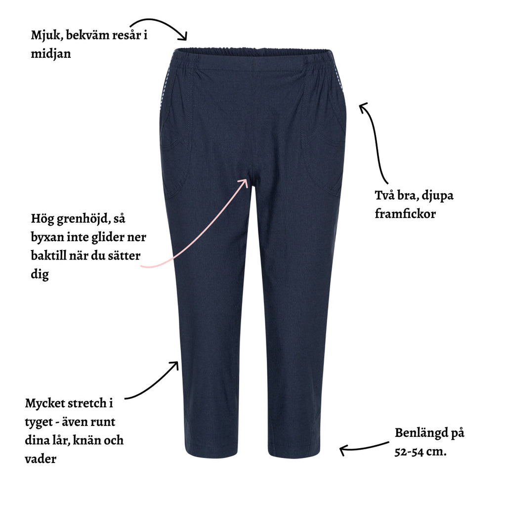 Tatina capribyxa i snygga färger - 52-54 cm.