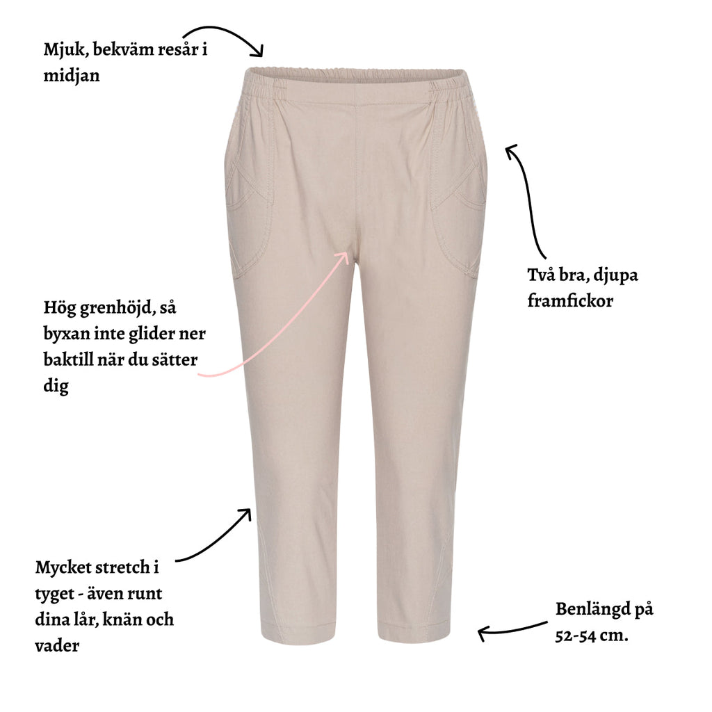 Tatina capribyxa i snygga färger - 52-54 cm.