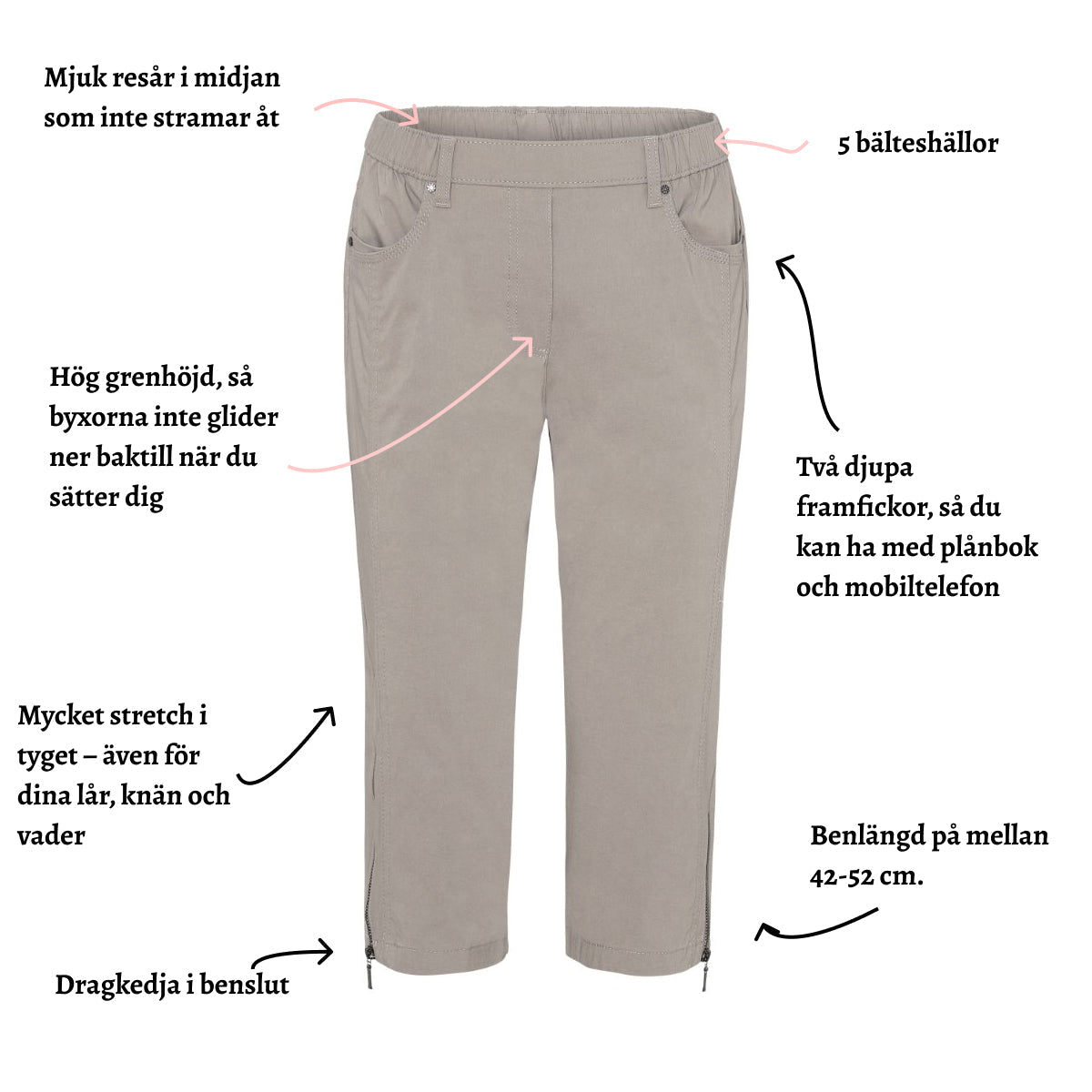 Brandtex capribyxa - 44-52 cm.