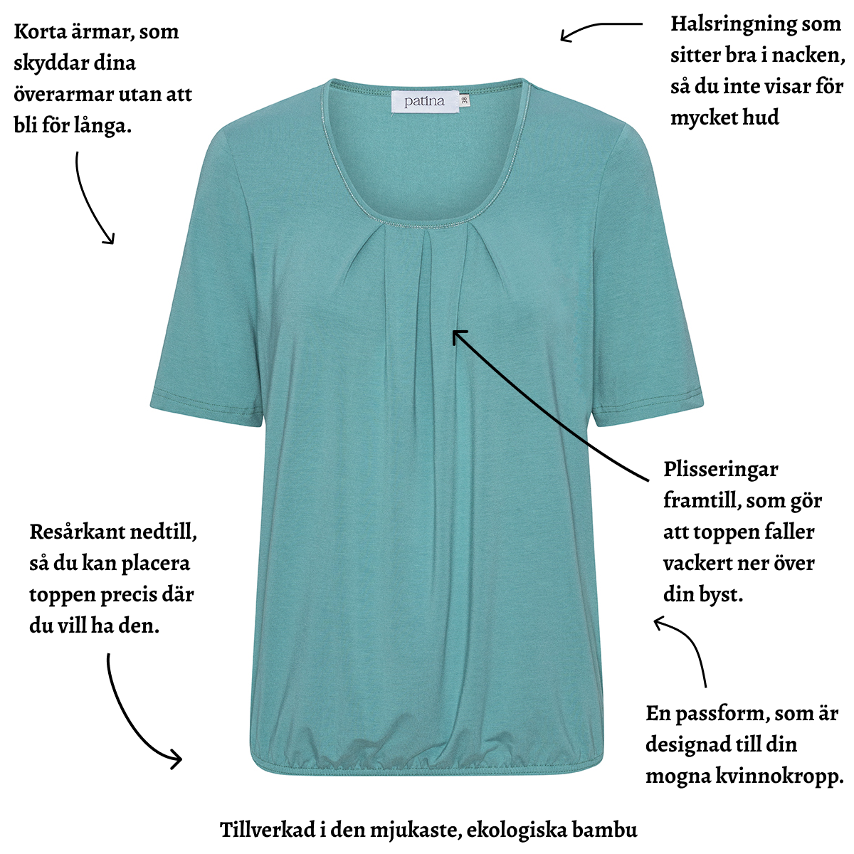 Tatina - modell Sara - kort ärm - ekologisk bambu