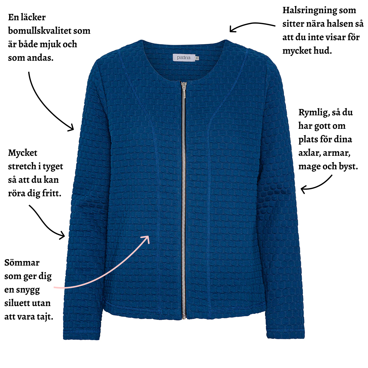 Tatina innejacka - Modell Mia i jacquard